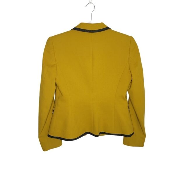 LORD & TAYLOR blazer chartreuse button up collared jacket 6 - Picture 3 of 8